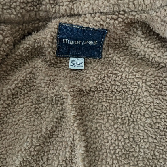 Maurices Y2K Sherpa Lined Denim Trucker Jacket Size Small - Picture 6 of 6